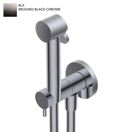 Гігієнічний душ Ritmonio шланг 80см, підключення холодної води, Brushed Black Chrome (72J017BLX)