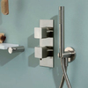 Ручний душ Ritmonio з гнучким шлангом L=150см та тримачем, Brushed Black Chrome (72J021BLX)
