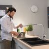 Змішувач для кухні Hansgrohe Metris M 71 Select 320 1jet з витяжним виливом Sbox, хром (73803000)