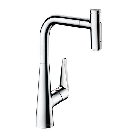 Змішувач для кухні Hansgrohe Talis Select 300 2jet з висувним виливом, хром (73867000)