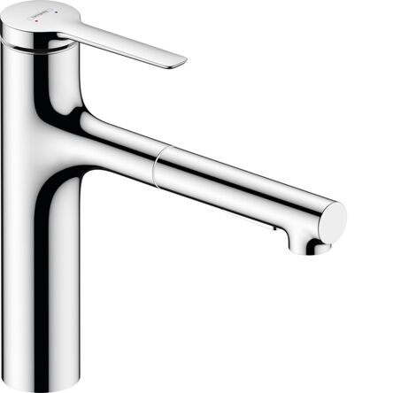 Змішувач для кухні Hansgrohe Zesis M33 160 2jet з витяжним зливом, Chrome (74801000)