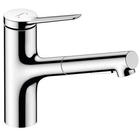 Змішувач для кухні Hansgrohe Zesis M33 150 2jet з витяжним зливом sBox Lite, Chrome (74803000)