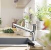 Змішувач для кухні Hansgrohe Zesis M33 150 2jet з витяжним зливом sBox Lite, Chrome (74803000)