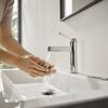 Змішувач для умивальника Hansgrohe Finoris 100 з донним клапаном push-open, білий матовий (76010700)