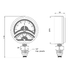 Термоманометр Icma 1/2" 0-6 бар, нижнє підключення №258 - 91258AD06120