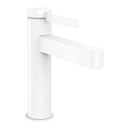 Змішувач для умивальника Hansgrohe Finoris 110 з донним клапаном push-open, білий матовий (76020700)