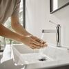 Змішувач для умивальника Hansgrohe Finoris 110 з донним клапаном push-open, білий матовий (76020700)