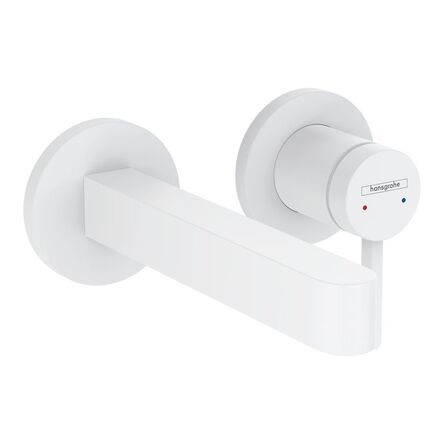 Змішувач для умивальника настінний Hansgrohe Finoris, білий матовий (76051700)