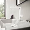 Змішувач для умивальника Hansgrohe Finoris 230 з поворотним носиком 2JET та д/к push-open, білий матовий (76060700)