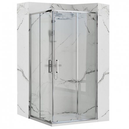 душова кабіна Rea Punto 90x90 chrom безпечне скло, прозоре (REA-K0867)