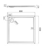 піддон Omnires Merton 80x80 (MERTON80/KBP)