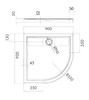 піддон Omnires Brooklyn 90x90 (BROOKLYN90/OBP)