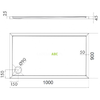 піддон Omnires Merton 90x100 (MERTON90/100/PBP)