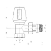 Кран радіаторний Icma 1/2" з антипротіканням кутовий №1116 - 821116AD07
