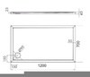 піддон Omnires Merton 70x120 (MERTON70/120/PBP)