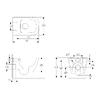 Volle SOLO Rimless унітаз підвісний, сидіння тверде Slim slow-closing 51*35,5*33 см - 13-55-111