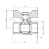 Кран кульовий SD Forte 1/2" ВР для газа (метелик) SF602G15