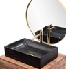 умивальник Rea Inga 34,5x51 black marble mat (REA-U8006)