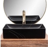 умивальник Rea Inga 34,5x51 black marble mat (REA-U8006)