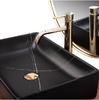 умивальник Rea Inga 34,5x51 black marble mat (REA-U8006)