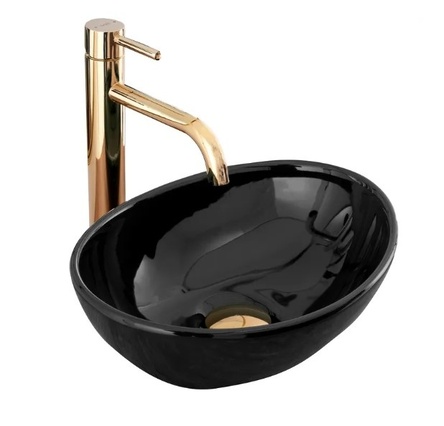 умывальник Rea Sofia 27x35 mini black (REA-U8013)