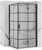 душевая стенка Rea Molier 90x190 безопасное стекло, прозрачное, чёрный (REA-K8531)