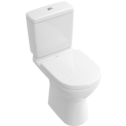 Villeroy&Boch O.NOVO комплект: унітаз підлоговий 566110+бачок 576051+9М38 S1сидіння, з новим впускним клапаном - 5661T301