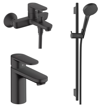 Hansgrohe VERNIS BLEND  набір змішувачів для ванни, раковина 100 (71551670+71440670+26423670), колір чорний матовий - 71551222