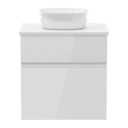 Imprese BLATNA тумба 60см подвесная, со столешницей, 2 ящика, белая - f3208W(1)