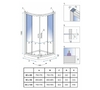 душевая кабина Rea Look 90x90x190 безопасное стекло, прозрачное, черный (REA-K7903)