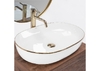 умывальник Rea Cleo 60,5x41 white-gold (REA-U6211)