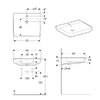 Geberit SELNOVA Comfort умивальник 65 * 55см, для осіб з обмеженими можливостями, з отв. під змішувач в центрі, перелив видимий - 501.463.00.7