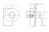 смеситель для душа скрытого монтажа Omnires Y graphite (Y1245GR)