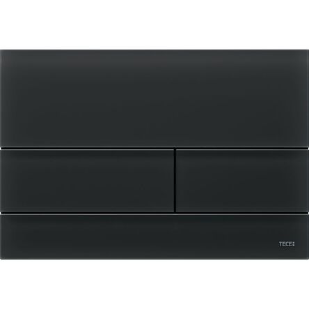 Панель змиву з двома клавішами TECEsquare, скло чорне матове, Satined black glass (9240825)