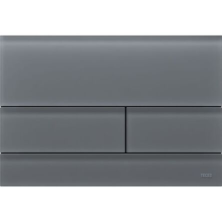 Панель змиву з двома клавішами TECEsquare, скло, сигнальний сірий матовий, Satined signal grey glass (9240826)