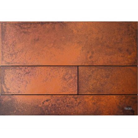 Панель змиву з двома клавішами TECEsquare II, метал, іржава сталь, Rusted steel (9240845)