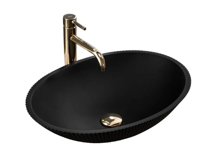 умывальник Rea Della 37,5x51,5 black matt (REA-U0274)