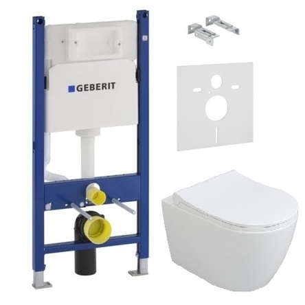 Volle Набор инсталляционный: CANTE Rimless унитаз подвесной с сидением+ 458.126.00.1 Geberit Duofix инсталляция для унитаза, без клавиши - 1312.151000+458.126.00.1