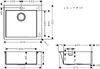 Hansgrohe S711-F450 Мийка для кухні, вбудована - 43301800