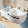 Villeroy&Boch SUBWAY 2.0 тумба 98,7*25,7*47,8см, подвесная, умывальник справа, ручки хром, цвет верха белый, цвет корпуса white wood - A7031SE8