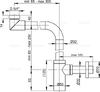 Alcaplast Сифон для раковини d32 DESIGN, цільнометалевий (A403)