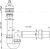 Alcaplast Сифон трубчастий з нержавіючою решіткою d70 (A800-DN50)