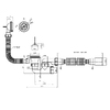 Сифон для ванни Agua BS03 1 1/2"х40/50 мм з переливом та ревізією