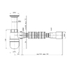 Сифон для раковини Agua TB01 1 1/2''х40/50 мм з литим випуском