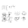 Комплект 4 в 1: Інсталяція GROHE Rapid SL 3 в 1 3884966Q + Унітаз безободковий Kroner Eifel WHI493436 RIMLESS  з сидінням Slim Duroplast / Soft-close / Quick relase KE493436WHIR (3884966KE493436)