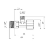 Кран приладовий Grohe 1/2"х3/8" 43821000