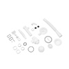 Сифон для кухонної мийки Kroner KRP KS02-1WHI 3 1/2"х40/50 мм з відводом для пральної машини, з квадратним переливом