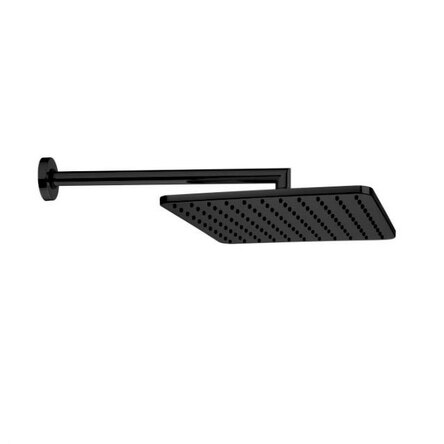 Верхній душ BOSSINI Cosmo 28x28см з тримачем, чорний матовий (H70598I00073009)
