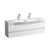 Умивальник підвісний Laufen Palace 1500x510 подвійний, білий / хром (H8147060001041)