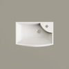 Умивальник підвісний PAA Mini Step, камінь литий, 47х31, Glossy Alpine White (IMST_00)